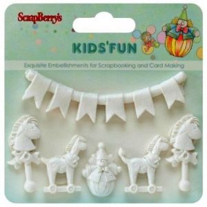 Ozdoby polimerowe Scrap Berry's Kids & Fun 2, 6szt